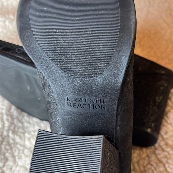 KENNETH COLE Womens Black Tap Dance Slip On Heeled Mules size 8.5 - Picture 8 of 14